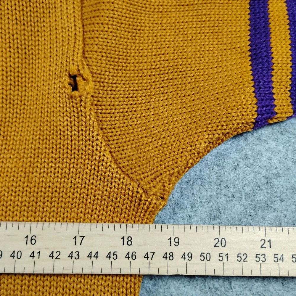 O'Shea‎ Knitting Mills Vintage 40s Varsity Letterman Sweater Mens 38 Gold Wool